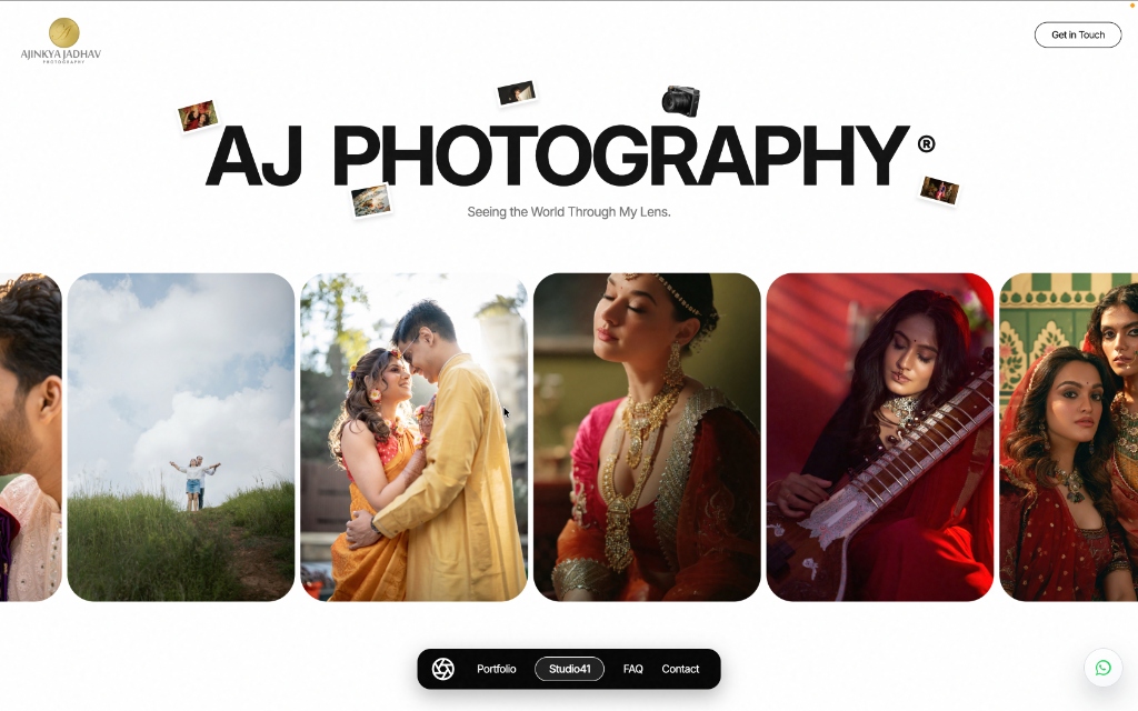 Ajinkya Jadhav Photography portfolio website built by Varksha
